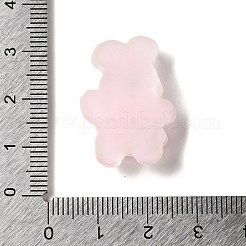 半透明樹脂デコデンカボション  ドレスを着た漫画のウサギ  ピンク  27x19.5x7mm&nbsp;RESI-M039-02B