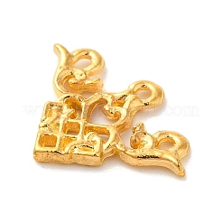 ラックメッキ合金ペンダント  ハート  ゴールドカラー  15x20x2mm  穴：1.2mm&nbsp;STAS-M016-04G