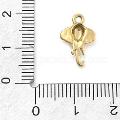 イオンプレーティング（IP）304ステンレスペンダント  象  14KGP本金メッキ  14.5x9.5x2.5mm  穴：1.2mm&nbsp;STAS-P379-07A-G