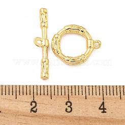 真鍮製マンテル  カドミウムフリー＆ニッケルフリー＆鉛フリー  リング  18KGP本金メッキ  リング：15x12.5x2.5mm  穴：1mm  バー：21.5x4.5x2.5mm  穴：1mm&nbsp;KK-A223-14G