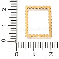 イオンプレーティング（IP）201ステンレススチールリンクリング  長方形  18KGP本金メッキ  20x16x1mm&nbsp;STAS-I313-02F-G