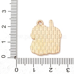 エナメルペンダントと合金  宇宙飛行士とドリンクのチャーム  ゴールドカラー  オレンジ  22.5x18.5x1mm  穴：1.8mm&nbsp;AL-CBA9CD2-01E