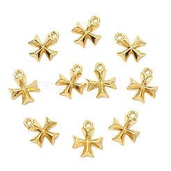シェグレース真鍮クロスチャーム  カドミウムフリー＆ニッケルフリー＆鉛フリー  18KGP本金メッキ  10x8x2mm  穴：1.2mm&nbsp;XGR0162G-98G
