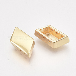 合金連バー  四角形  ライトゴールド  16x8x5mm  穴：1mm&nbsp;PALLOY-T068-05KC