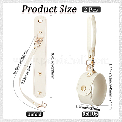 PUレザーバンド帽子スカーフクリップ  合金クラスプ付  ホワイト  239x37x5.5mm&nbsp;AJEW-WH20054-004D