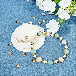 304ステンレススチールビーズキャップ  花弁のない  ゴールドカラー  6x2mm  穴：0.8mm  80個/箱&nbsp;STAS-UN0007-47G