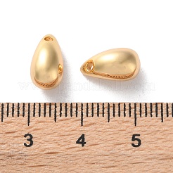 真鍮チャーム  ティアドロップチャーム  18KGP本金メッキ  11.5x6.5mm  穴：1.4mm&nbsp;KK-L221-006G