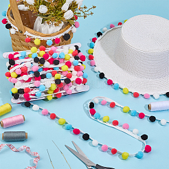 13mのポリエステルヘアボールリボン  洋服アクセサリー  カラフル  1インチ（25mm）  約14.22ヤード（13m）/セット&nbsp;OCOR-PH0007-21B