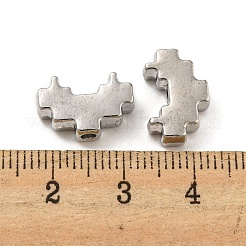 合金ビーズ  長持ちメッキ  鉛フリー＆カドミウムフリー＆ニッケルフリー  ハート  プラチナ  9x14x4.5mm  穴：2.2mm&nbsp;PALLOY-K020-14A-P