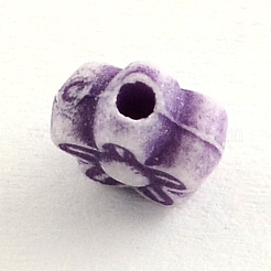クラフトアクリルビーズ  花  ミックスカラー  7x4mm  穴：2mm  約4000個/500g&nbsp;MACR-Q153-M016