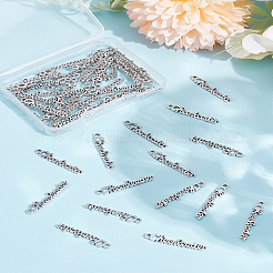 50個の合金ペンダント  単語チアリーダーの魅力  アンティークシルバー  27.5x5x1.5mm  穴：1.4mm  20個/袋&nbsp;FIND-LP0002-40