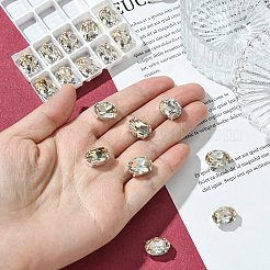 プレシオサ® マキシマ クリスタル 縫い付けカップ  マルチ連リンク  チェコクリスタル  真鍮製爪付き台座付き  719 36 410 楕円  銀  00030 235 ハニー  14x10mm&nbsp;Y-PRC-SB14-00030-235-S