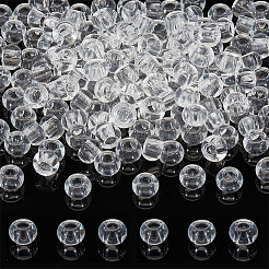 ガラスヨーロピアンビーズ  大穴ビーズ  ロンデル  透明  15x10mm  穴：5~6.4mm  150pc&nbsp;FIND-NB0005-40A