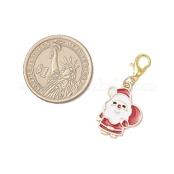 クリスマス合金エナメルペンダント装飾  亜鉛合金カニカン付き  混合図形  25.5~36.5mm&nbsp;HJEW-JM03524
