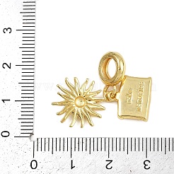 真鍮製サンカメラのヨーロッパ風ダングルチャーム  大穴ペンダント  ラックめっき  長持ちメッキ  カドミウムフリー＆鉛フリー  18KGP本金メッキ  26.5mm  穴：5.5mm&nbsp;KK-I352-32G