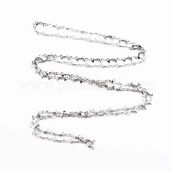 変色しない201ステンレススチールドルフィン＆オーバルリンクチェーン  ハンダ付け  ステンレス鋼色  12x5x2mm  約3.28フィート（1m）/連&nbsp;STAS-N092-110