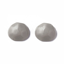 オペークアクリルカボション  多面カット  半円  濃いグレー  23x22x11mm  約140個/500g&nbsp;MACR-S373-138-A04
