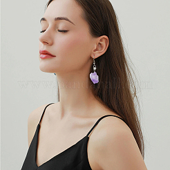 20個の天然アメジストペンダント  真鍮のループを有します  ナゲット  20~26x12~20x10~16mm  穴：4x4mm&nbsp;G-FI0001-33