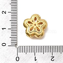 真鍮パヴェキュービックジルコニアマルチ連リンク  花  18KGP本金メッキ  ミックスカラー  14x14x6.5mm  穴：1.8mm&nbsp;KK-F913-06G