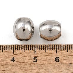 滑らかな304ステンレススチールビーズ  ステンレス鋼色  11x10mm  穴：6mm&nbsp;STAS-Q146-P