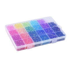 透明なアクリルビーズ  双円錐形  ミックスカラー  6x5.5mm  穴：1~2mm  約2400個/箱&nbsp;TACR-X0001-08-6mm