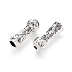 チベット風合金エンドキャップ  カドミウムフリー＆鉛フリー  アンティークシルバー  19x7mm  穴：1.6mm  538個/ 1000g&nbsp;TIBE-T016-05AS