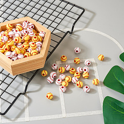 200色の不透明アクリル丸ビーズ2個  野球  ミックスカラー  11.5x10.5mm  穴：4mm  100個/カラー&nbsp;SACR-BY0001-02