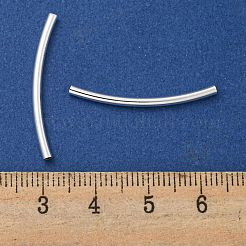 真鍮製チューブビーズ  鉛フリー＆カドミウムフリー  銀  30x2mm  穴：1.6mm&nbsp;LS-KK-Z045-03B-S