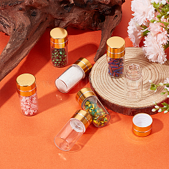 透明なガラスビーズ容器  詰め替え式ボトル  ゴールデンロッド  3.4x1.55cm  容量：2ml（0.07fl.oz）&nbsp;DIY-WH0430-388B