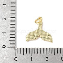 真鍮パヴェナチュラルホワイトシェルペンダント  18KGP本金メッキ  丸カン付き  長持ちメッキ  鉛フリー＆カドミウムフリー  ラックめっき  クジラの尾  17x17.5x2mm  穴：3mm&nbsp;KK-S522-05G-G
