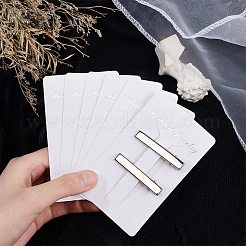 作るDIYのヘアアクセサリー  鉄の平らなワニのヘアクリップのパーツとボール紙のディスプレイカード付き  プラチナ  ヘアクリップ：46x8mm  20個/セット&nbsp;IFIN-NB0001-17P