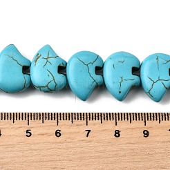 合成ターコイズビーズ連売り  染め  象  ディープスカイブルー  18x13x6~7mm  穴：1mm  約490個/1000g&nbsp;G-M150-27-01