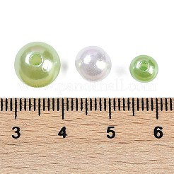 ABSプラスチックパール調ビーズ  ラウンド  ミックスカラー  オリーブドラブ  6~10x5~9mm  穴：1.8~2.5mm  約1351個/500g&nbsp;KY-G030-01C