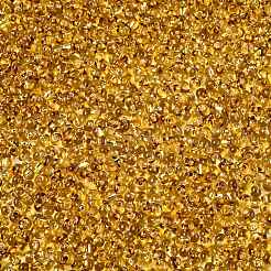 ベーキングペイント6/0個、透明フリンジガラスシードビーズ  銀並ぶ  ティアドロップ  ダークチソウ  4~5x4~4.5x3~4mm  穴：1~1.2mm  約100個/10g&nbsp;X1-SEED-N006-06C