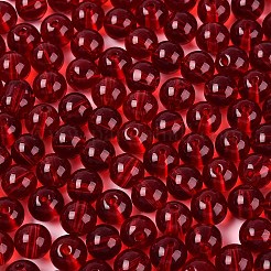 FGB透明ガラスシードビーズ  ラウンド  丸い穴  ファイヤーブリック  8~8.5mm  穴：1.4~1.6mm  約690個/ポンド&nbsp;SEED-N013-01C-09