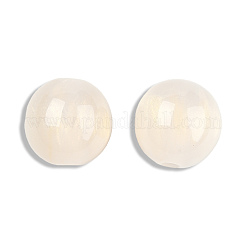 樹脂ビーズ  模造キャットアイ  ラウンド  パパイヤホイップ  12mm  穴：1.6~1.8mm&nbsp;RESI-N034-15-X02