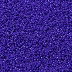 MIYUKIラウンドロカイユビーズ  日本製シードビーズ  15/0  (rr417) 不透明ブルー  15/0  1.5mm  穴：0.7mm  約250000個/ポンド&nbsp;SEED-G009-RR0417