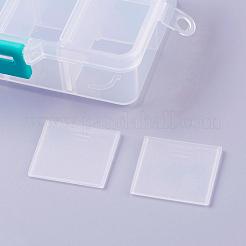 オーガナイザー収納プラスチックボックス  調整可能な仕切りボックス  長方形  ホワイト  11x7x3cm  1つのコンパートメントさ：3x2.5cm  8区画/ボックス&nbsp;CON-X0002-01