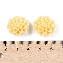 合成サンゴ3Dフラワーローズビーズ  染め  シャンパンゴールド  20x9.5mm  穴：1mm&nbsp;CORA-L046-D01