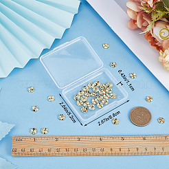 真鍮製スペーサービーズ60個  ウェーブディスク  18KGP本金メッキ  8x1.5mm  穴：1.2mm&nbsp;KK-CN0002-77