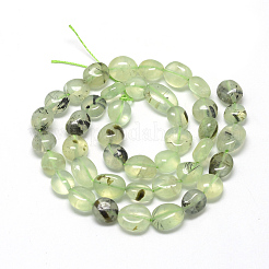 天然石プレナイトビーズ連売り  ナゲット  8~15x7~12x4~12mm  穴：1mm  約30~45個/連  15.7&nbsp;X-G-R445-8x10-25