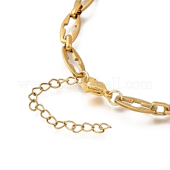 304ステンレススチールクロスリンクチェーンブレスレットの作り方  ゴールドカラー  6-3/4インチ（17.2cm）&nbsp;AJEW-JB01378-03