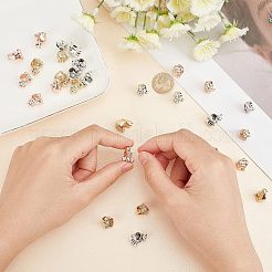 30個 3色ラックメッキ合金ヨーロピアンビーズ  大穴ビーズ  カドミウムフリー＆ニッケルフリー＆鉛フリー  クマ  ミックスカラー  13x11x10mm  穴：4.5mm  10個/カラー&nbsp;MPDL-FH0001-09