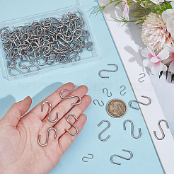 160個 2スタイル 304ステンレススチール Sフック金具  ステンレス鋼色  14~27x5~12x1~2mm&nbsp;STAS-PH0006-70