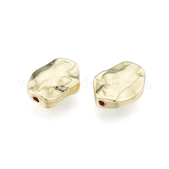 合金ビーズ  カドミウムフリー＆鉛フリー  ナゲット  ライトゴールド  13x10x4mm  穴：1mm&nbsp;PALLOY-P284-02LG