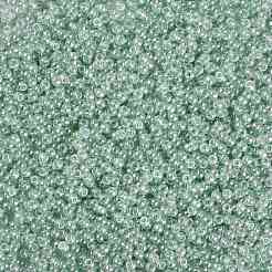 MIYUKIラウンドロカイユビーズ  日本製シードビーズ  （rr370)シーフォーム光沢  8/0  3mm  穴：1mm  約422~455PCS /ボトル  10 G /ボトル&nbsp;SEED-JP0009-RR0370