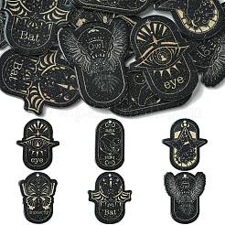12個 6スタイル 不透明 ダークテーマ アクリルパーツ  混合図形  41.5~42x23~35x2mm  穴：1.8mm  2個/スタイル&nbsp;OACR-CJ0002-09