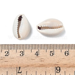 天然カウリーシェルビーズ  穴がない  淡いチソウ  17~20x10~12x5~6mm&nbsp;X-BSHE-O007-73