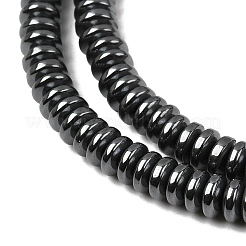 グレード2A磁気なし合成ヘマタイトビーズ連売り  ヒシビーズ  フラットラウンド/ディスク  4x2mm  穴：1mm  約200個/連  16インチ&nbsp;G-F161-16E
