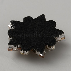 ラインストーン糸アイロン/縫い付けパッチ  ガム入り  布のアップリケ  スター  ライトコロラドトパーズ  31x32x8mm&nbsp;DIY-WH0589-98C